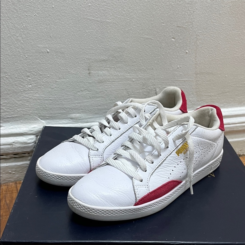 Puma White and Red Women's Sneakers
